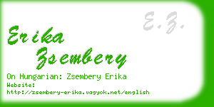 erika zsembery business card